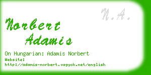 norbert adamis business card